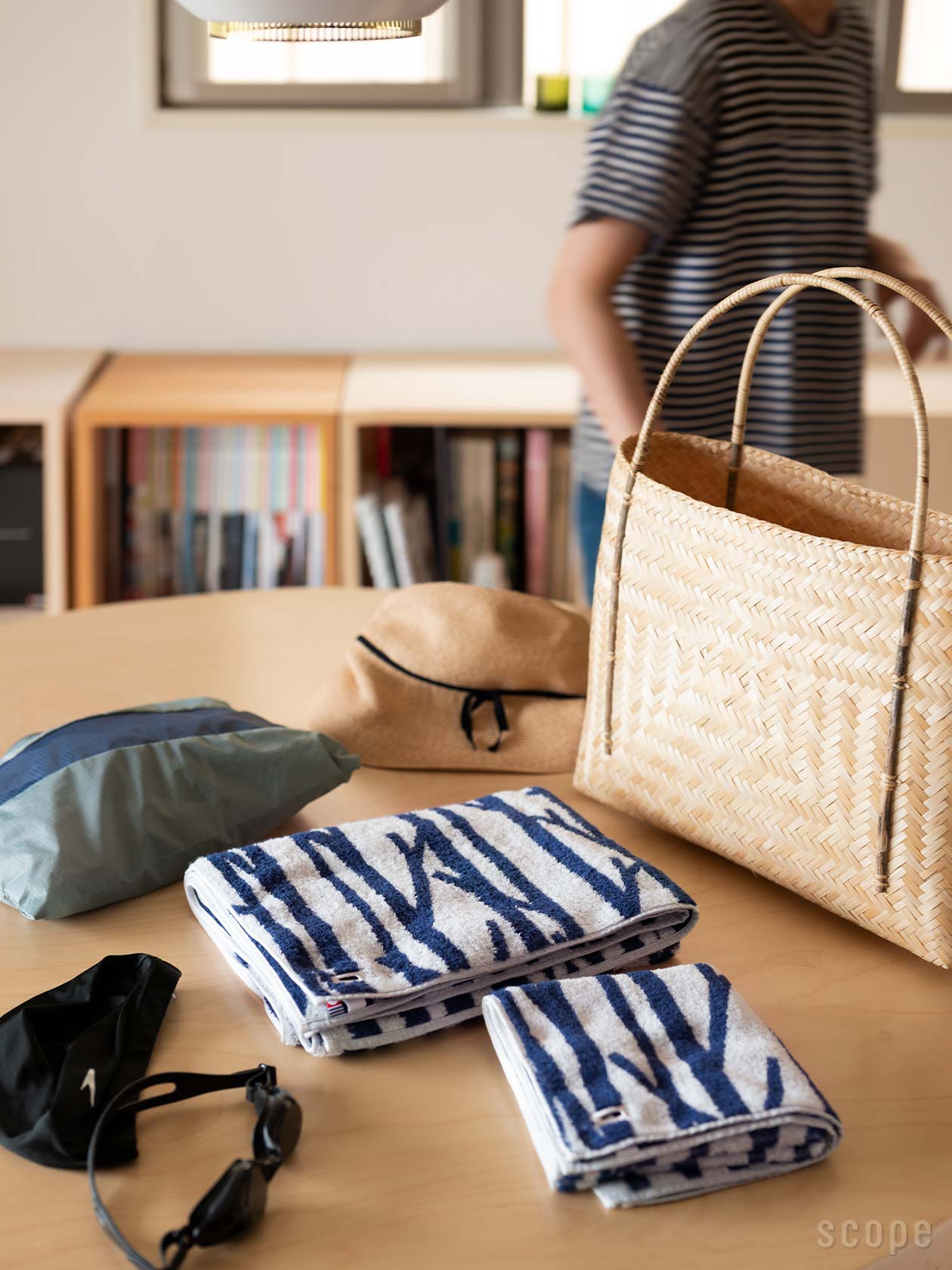 販売終了】house towel Twiggy ブルー×ホワイト