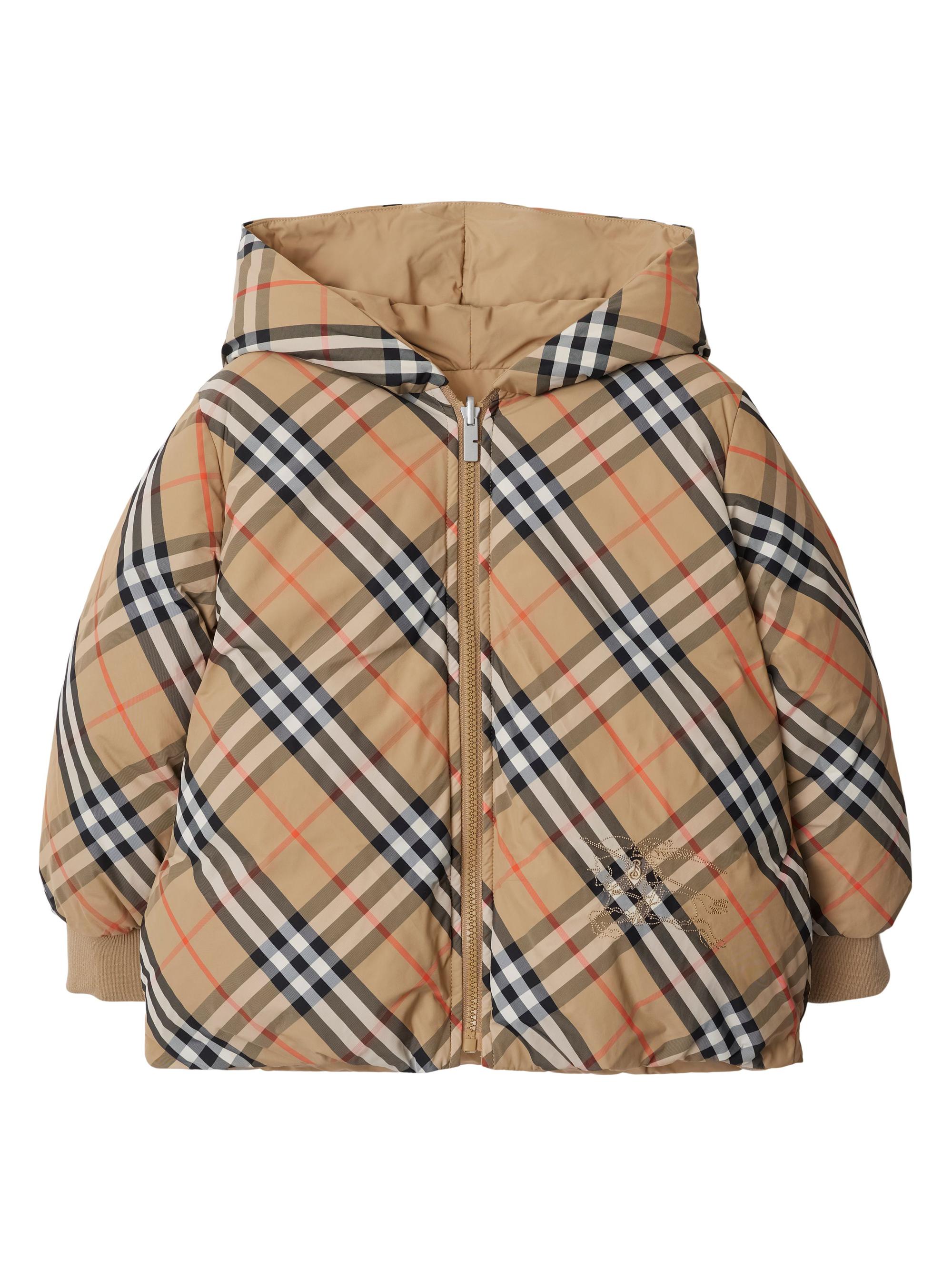 Burberry Baby's & Little Kid's Check Reversible Zip Hooded Jacket
