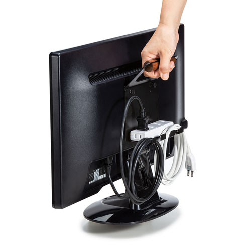 タップ・ケーブルごとディスプレイを持ち運べるVESAマウント取付け対応