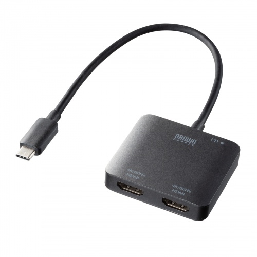 AD-ALCMST2HD2【USB Type C-HDMI変換アダプタ（2ポート/4K対応）】Type