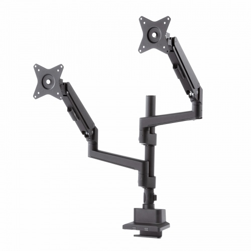 CR-LA1503BK【水平多関節液晶モニタアーム(上下2面)】2面モニタ搭載