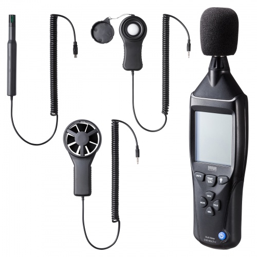 CHE-MULTI-1【多機能測定機器（1台5役）】騒音や風速から照度、温度