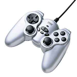 JY-P60US【USBゲームパッド（シルバー）】デジタル・アナログ操作が