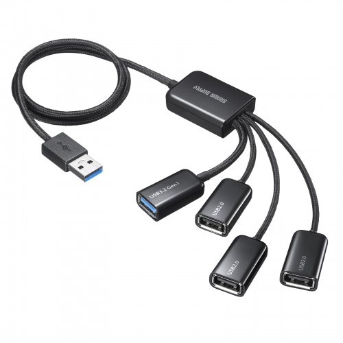 USB-3H436BK【USB3.2 Gen1+USB2.0 コンボハブ（4ポート）】延長
