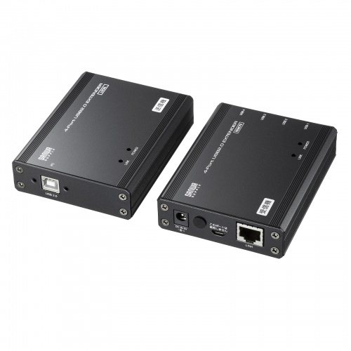 USB-EXSET4【USB2.0エクステンダー（100m延長、4ポート）】USB2.0信号