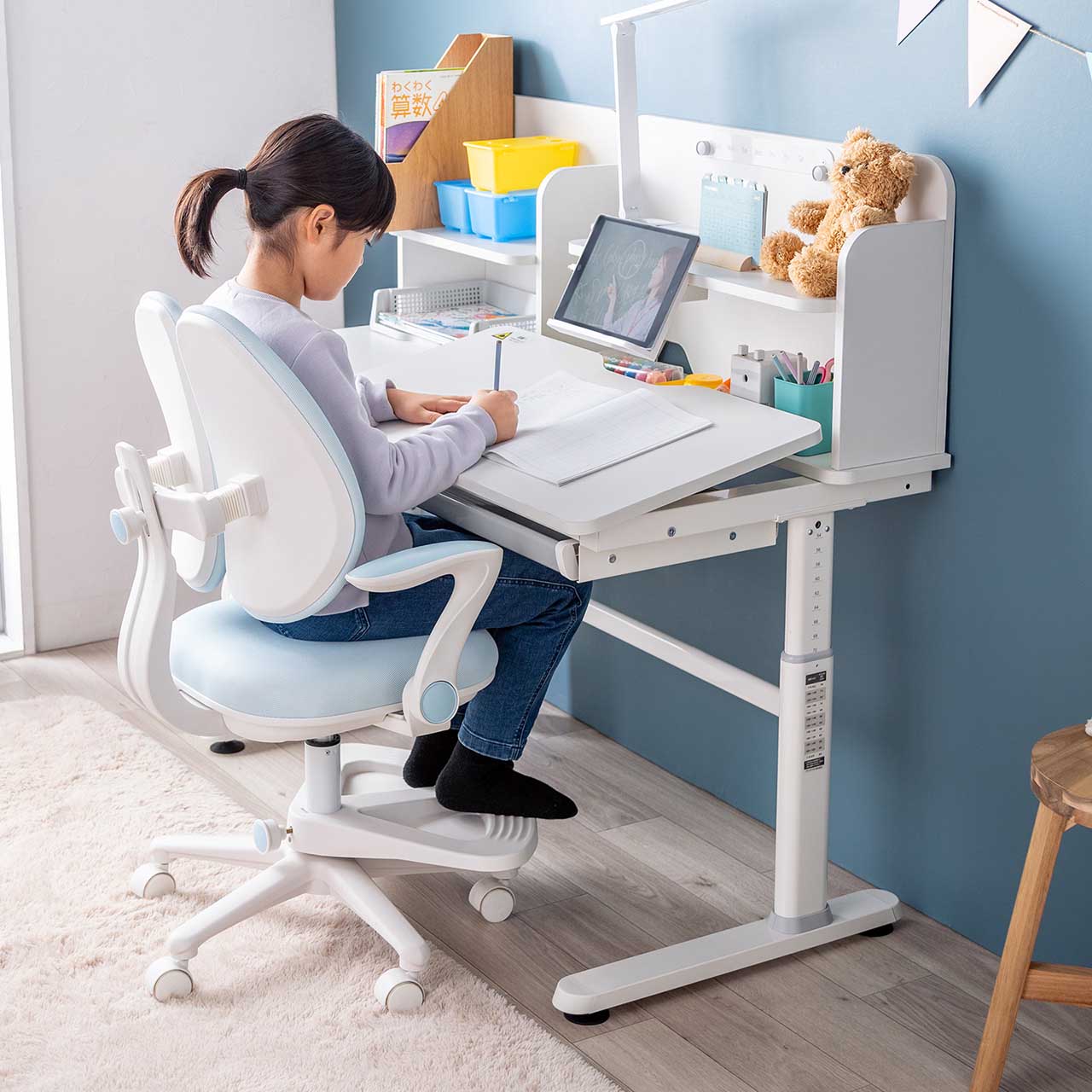 GMGT39○北海道民芸家具 ライティングビューロー デスク 学習机 勉強机