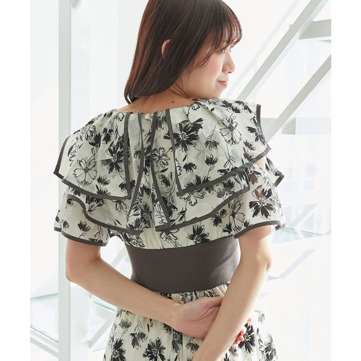 ダブルカラーコルセットワンピース[品番：CTYW0003354]｜MAJESTIC