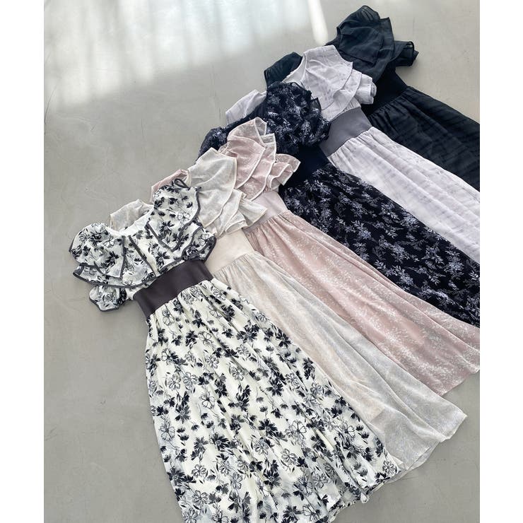 ダブルカラーコルセットワンピース[品番：CTYW0003354]｜MAJESTIC