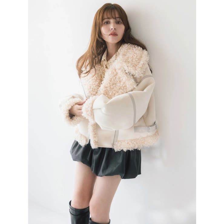 ビッグカラームートンブルゾン[品番：MKSW0067381]｜dazzlin（ダズリン