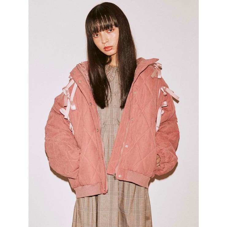 リボンキルティングジャケット[品番：MKSW0033079]｜merry jenny