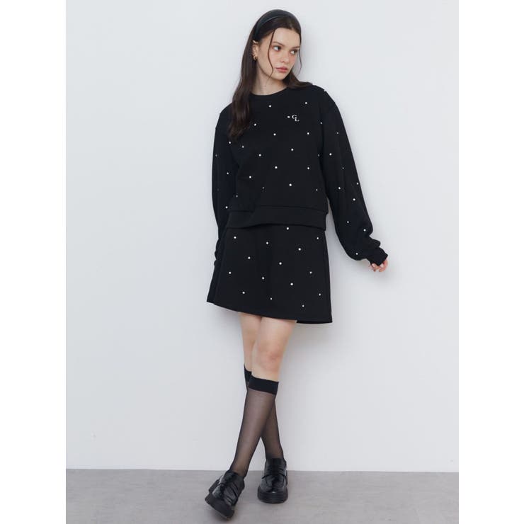 BIJOU SWEAT SK/ビジュースウェットスカート[品番：MKSW0059271