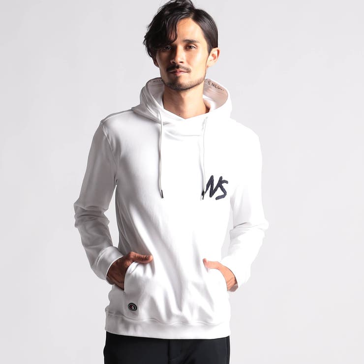 NICOLE SPORTS】サガラ刺繍プルオーバーパーカー[品番：NICW0005917