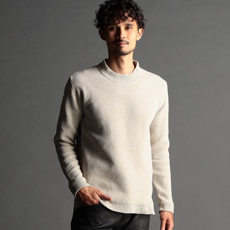 ダブルフェイスモールモックネックニット[品番：NICW0006134]｜NICOLE