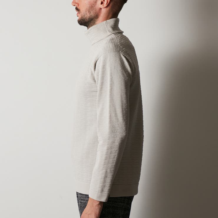 ランダムタックボーダータートルネックニット[品番：NICW0006159