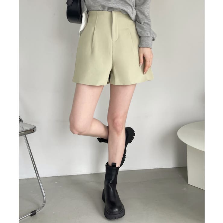ハイウエストショートパンツ タック フレア[品番：ORGW0000479]｜Ada