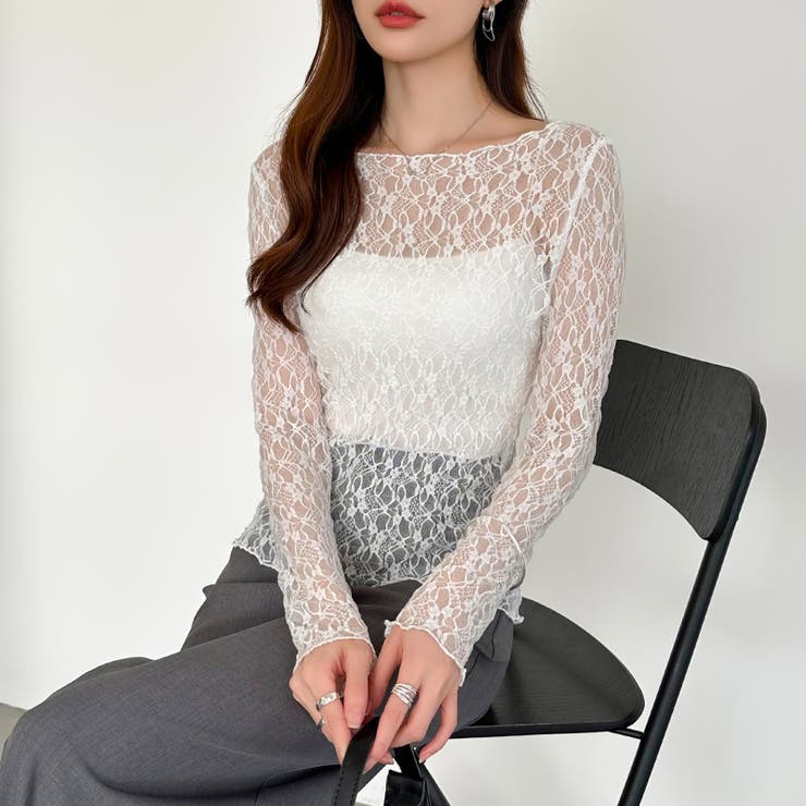 新色登場！】シアーレーストップス 総レース シアートップス[品番