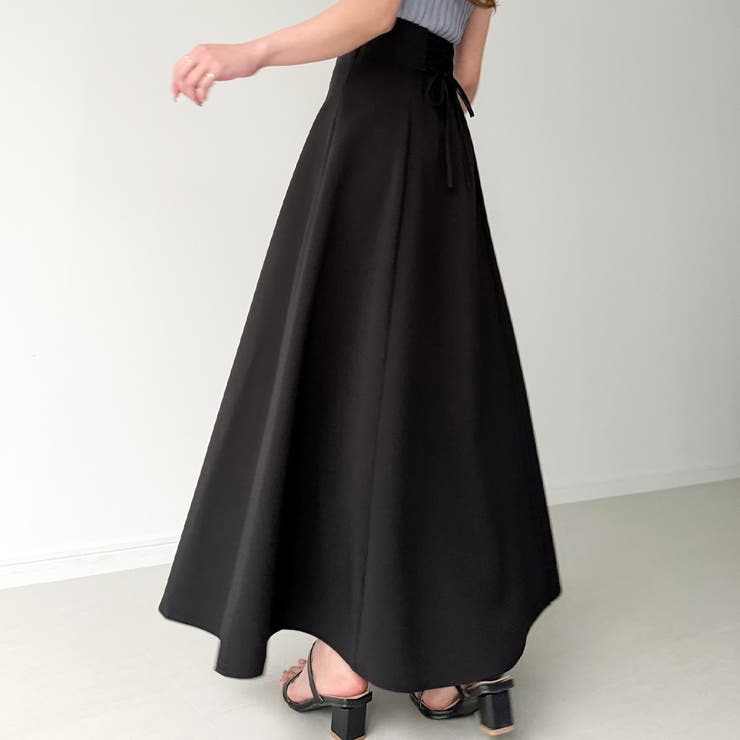 選べる】ハイウエストレースアップスカート（マーメイド／Iライン