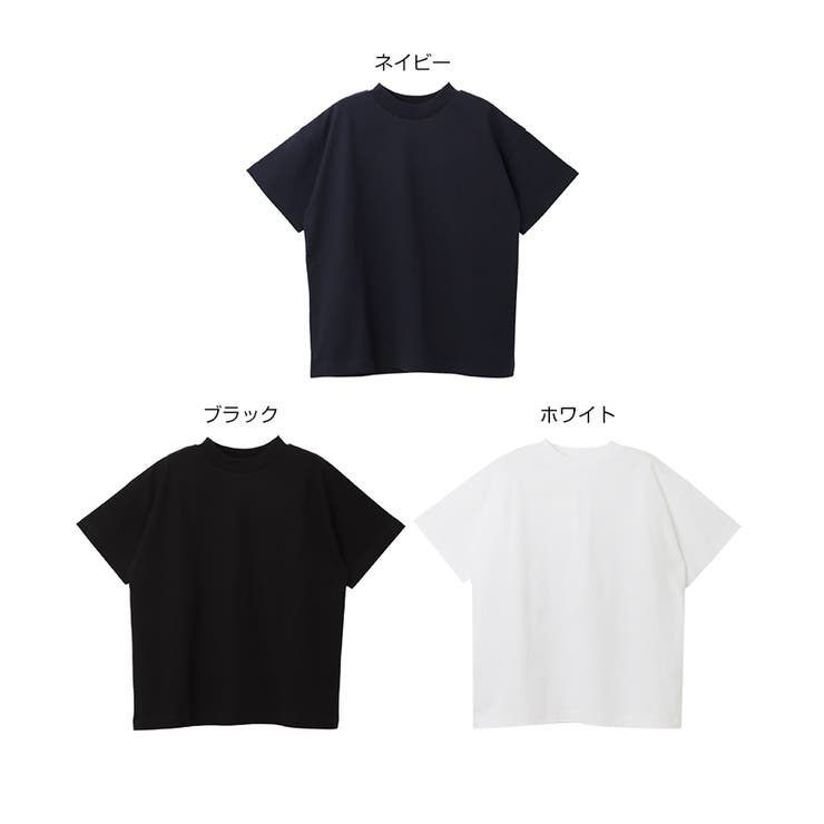 モックネック 半袖 Tシャツ[品番：AZ000004357]｜andme（アンドミー
