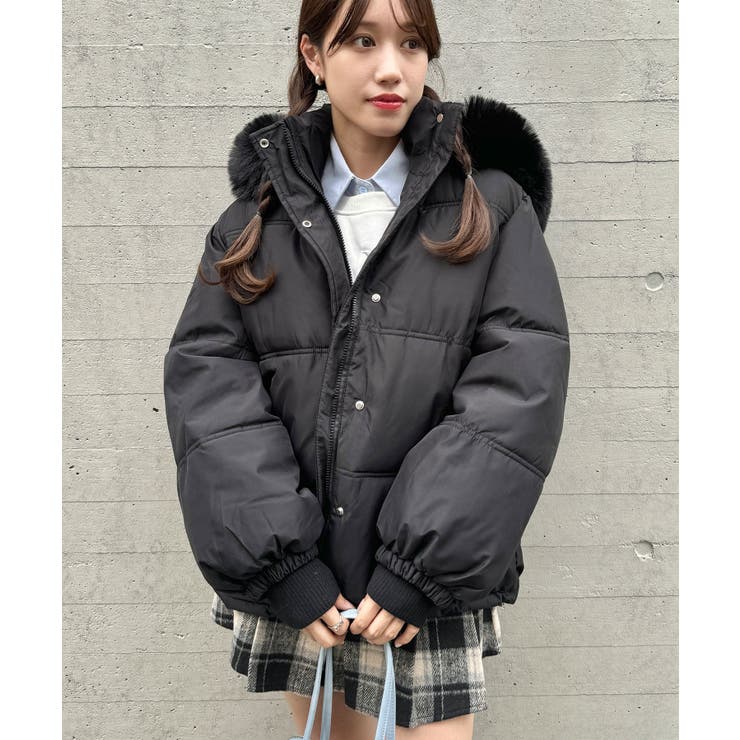 ボリュームファーフードパデットジャケット[品番：OUTW0000184