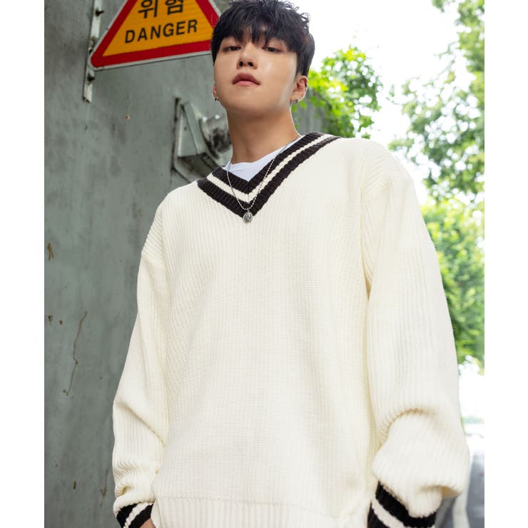 オーバーサイズチルデンニット[品番：JG000011570]｜G.O.C