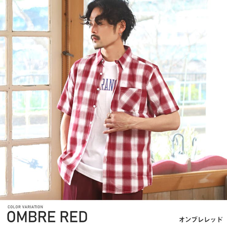 半袖シャツ メンズ チェック柄[品番：LU000012503]｜LUXSTYLE（ラグ