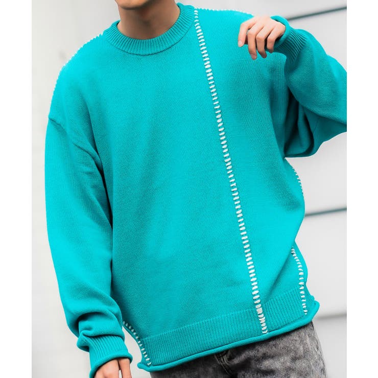 ニットセーター メンズ ハンドステッチ[品番：IP000005825]｜improves