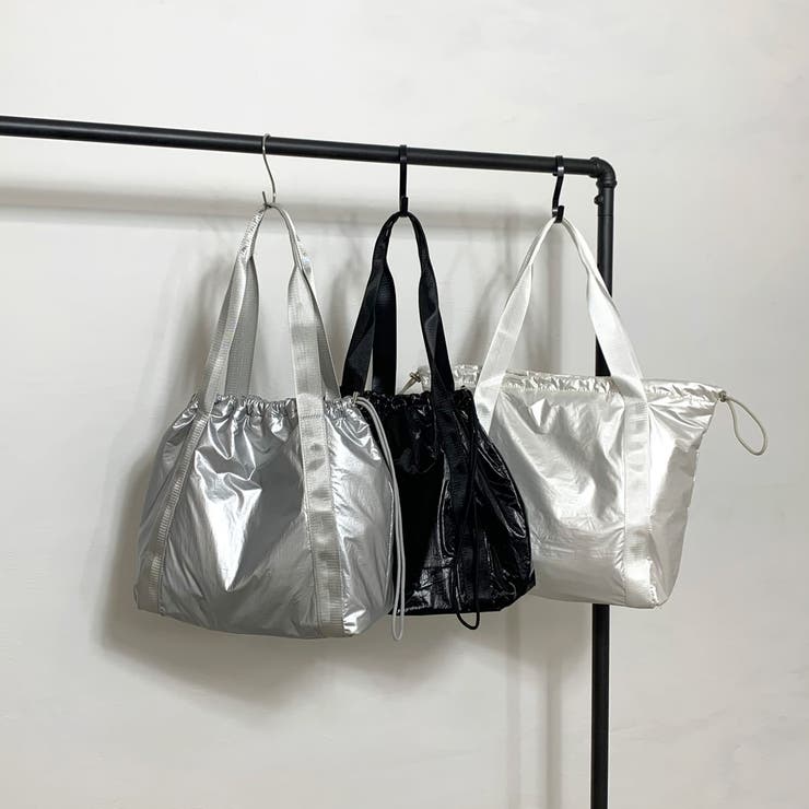 メタル巾着トートバッグ[品番：NHGW0004905]｜non-hedge （ノンヘッジ