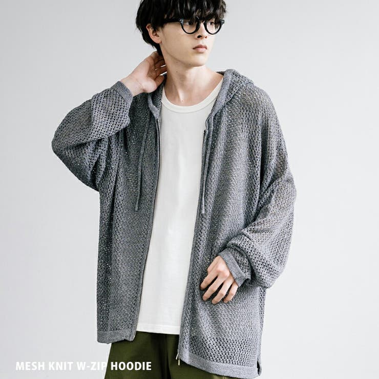 パーカー メッシュニット ダブルジップ[品番：OE000007823]｜Rocky