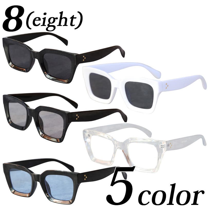 ビッグスクエア サングラス メンズ 黒ぶち眼鏡 [品番：EH000006136]｜8