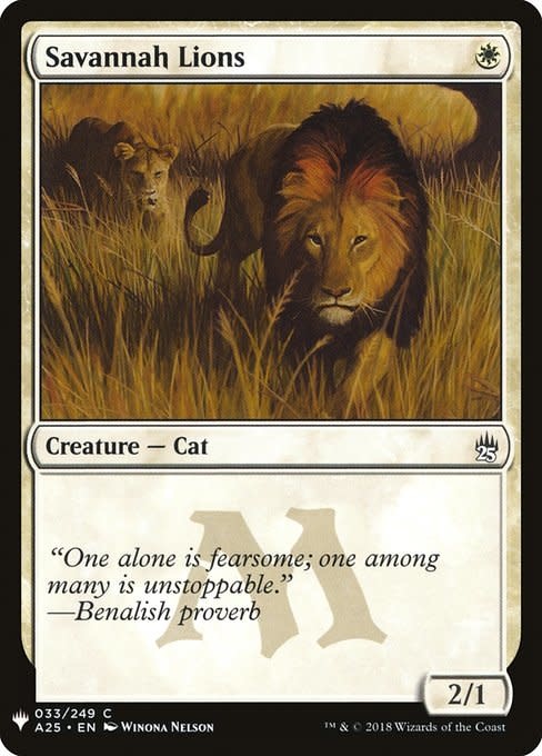Magic: The Gathering Savannah Lions (218) Near Mint - Kingslayer Games