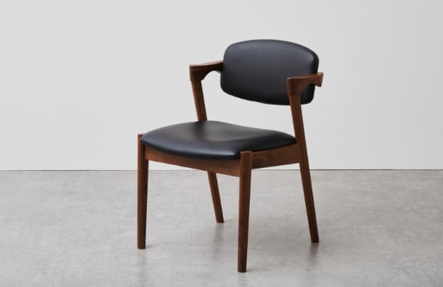 ウォールナット無垢材 ダイニングチェア リラックス 2脚セット