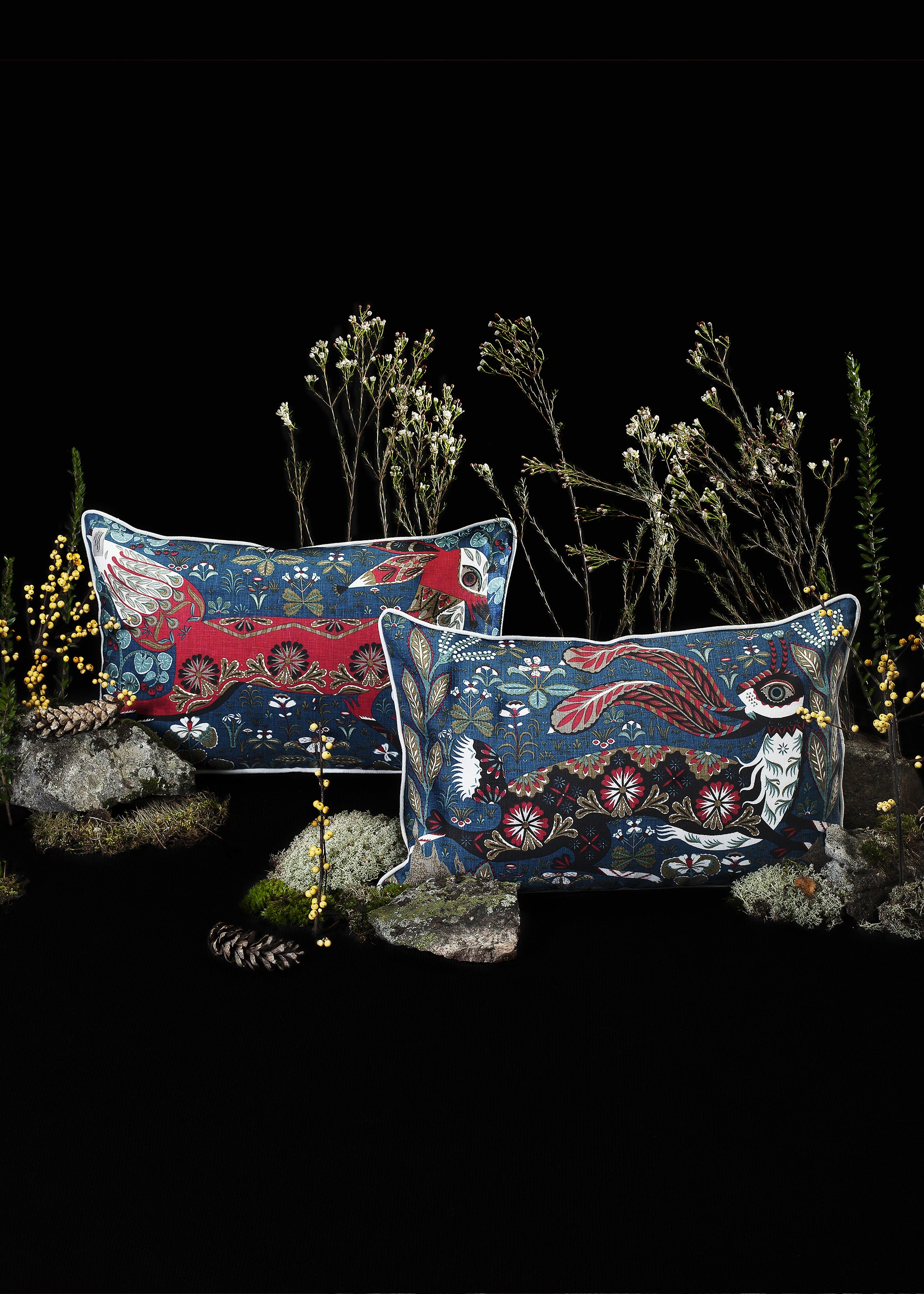 Running Hare Linen cushion | Products | Klaus Haapaniemi & Co.