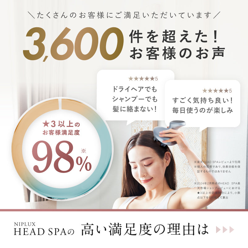 自宅がサロンに】HEAD SPA│電動頭皮マッサージャー│防水＆コードレス