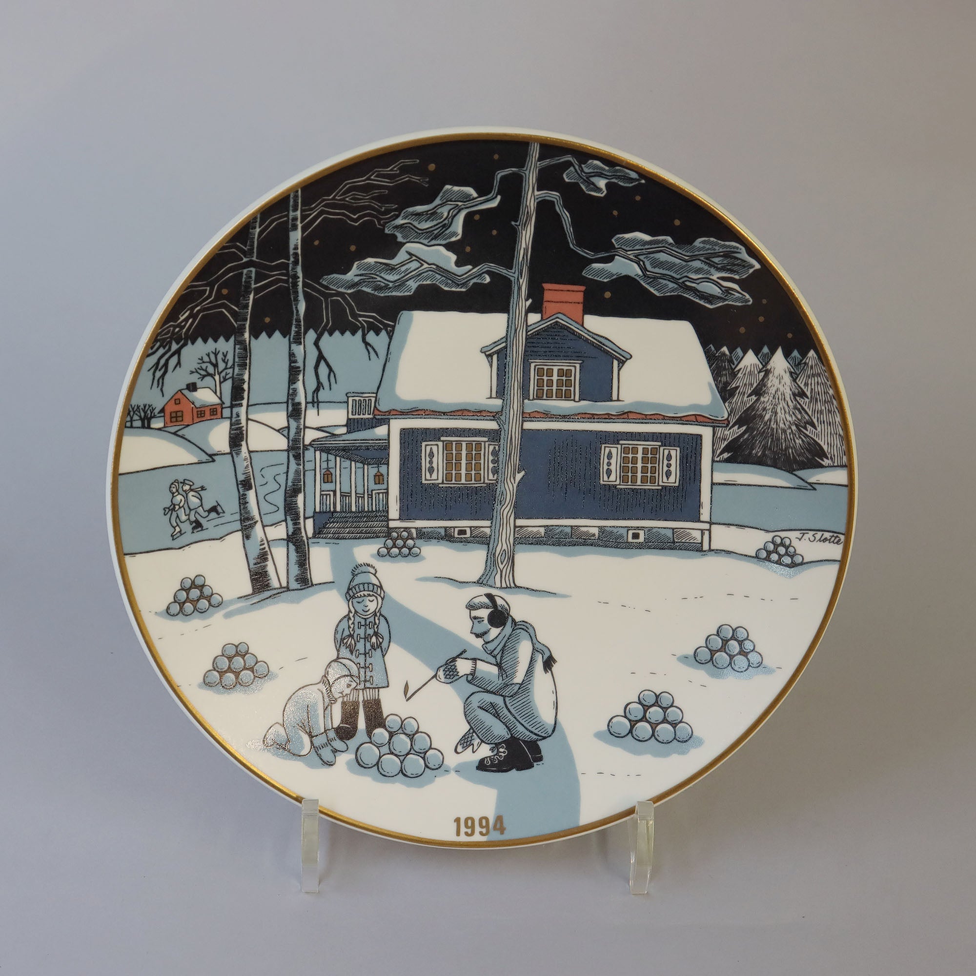アラビア クリスマスプレート 1994年【ARABIA Christmas plate 1994