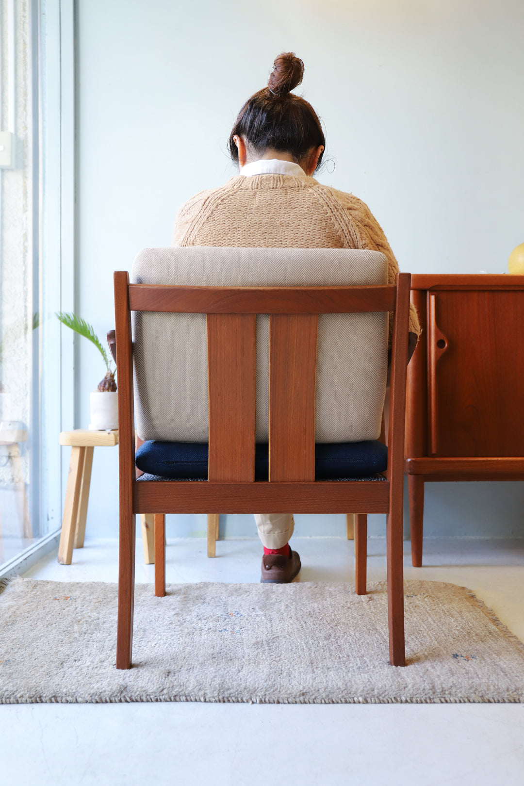 ジャパンヴィンテージ ラウンジチェア アームチェア チーク材 椅子