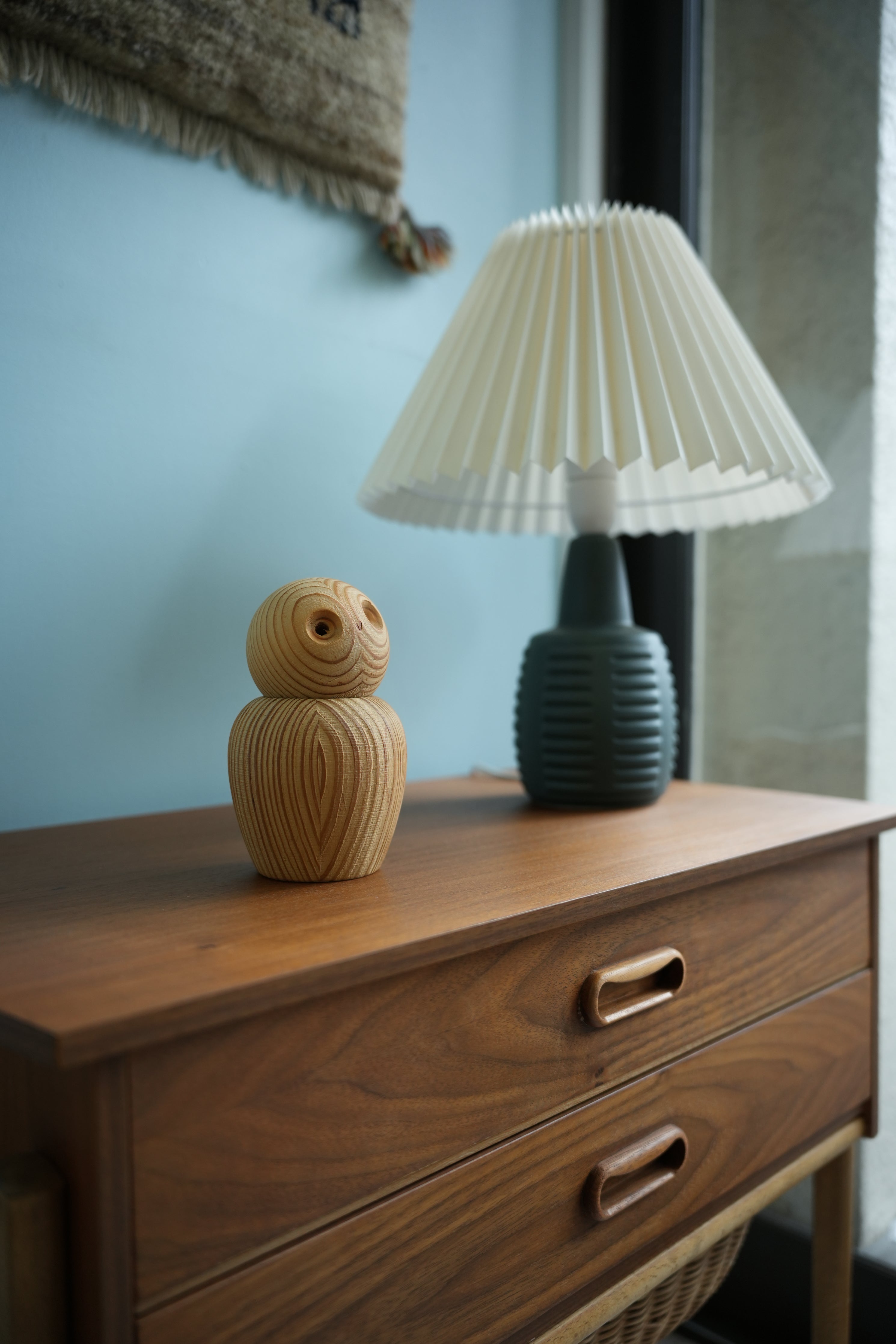 スウェーデンヴィンテージ フクロウのオブジェ 木製 北欧インテリア