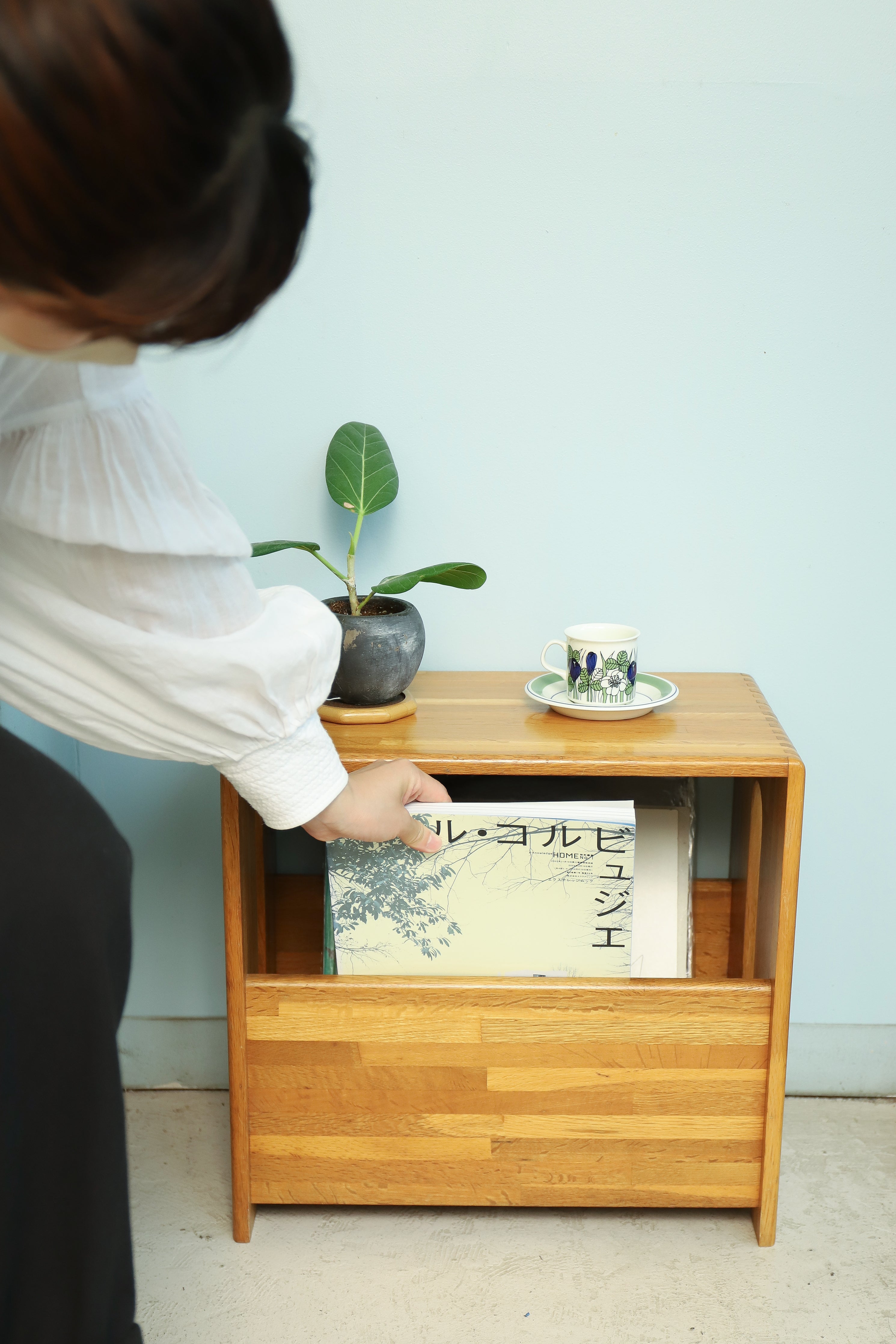 ジャパンヴィンテージ ナジコ マガジンラック サイドテーブル 昭和