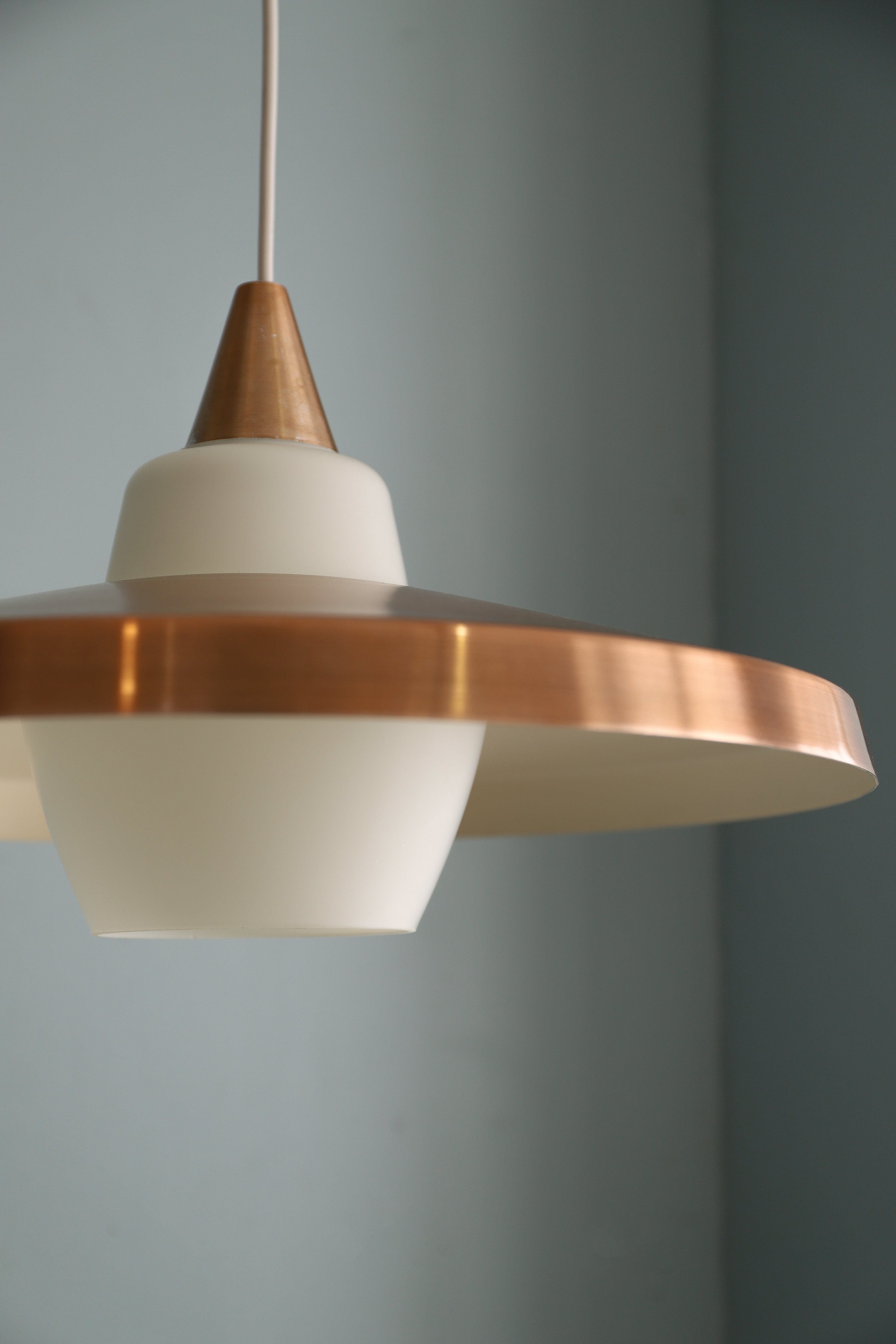 デンマークヴィンテージ ペンダントライト コッパー ガラス 照明 北欧