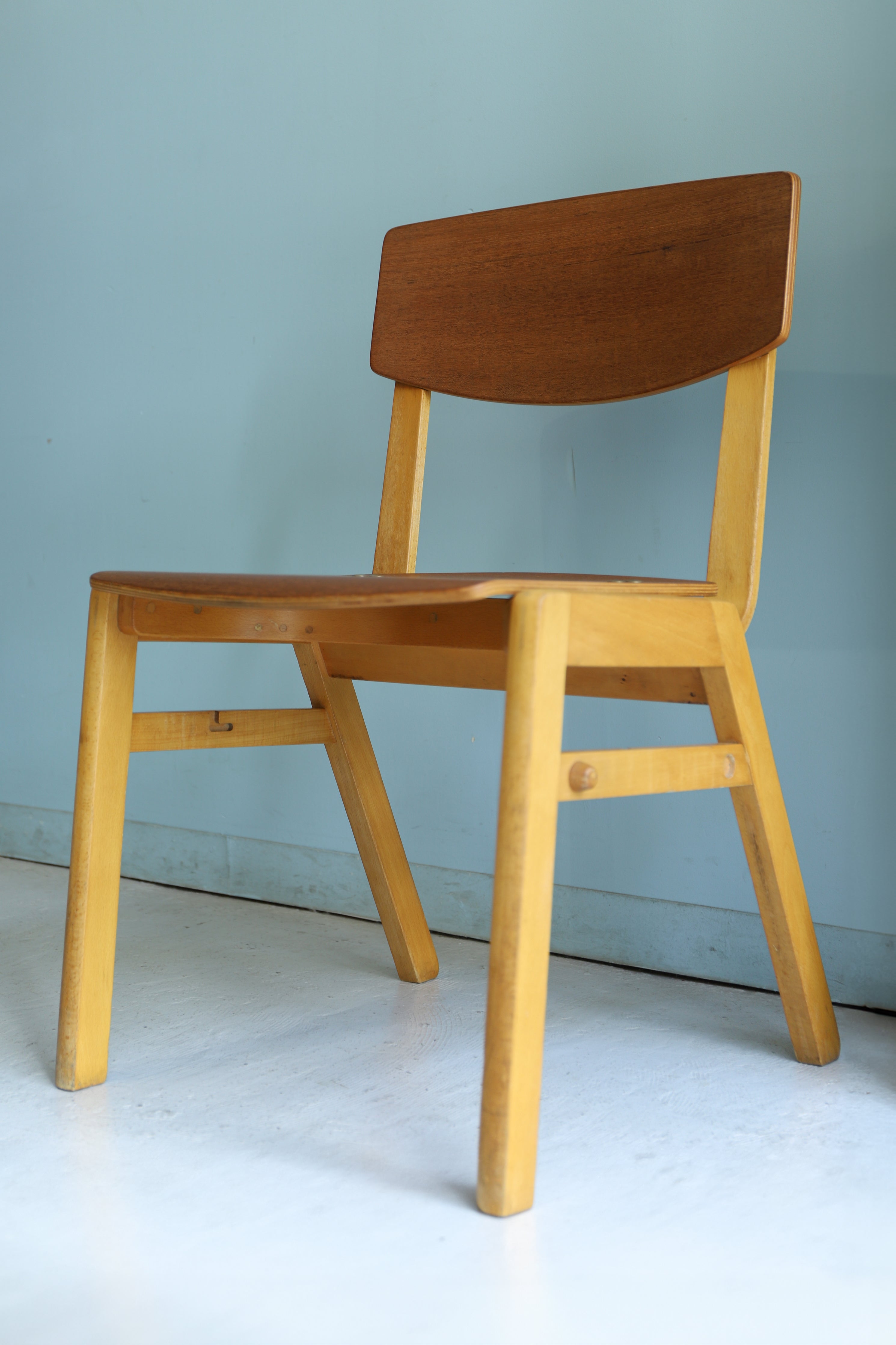 デンマークヴィンテージ スクールチェア 椅子 北欧家具/Kvetny