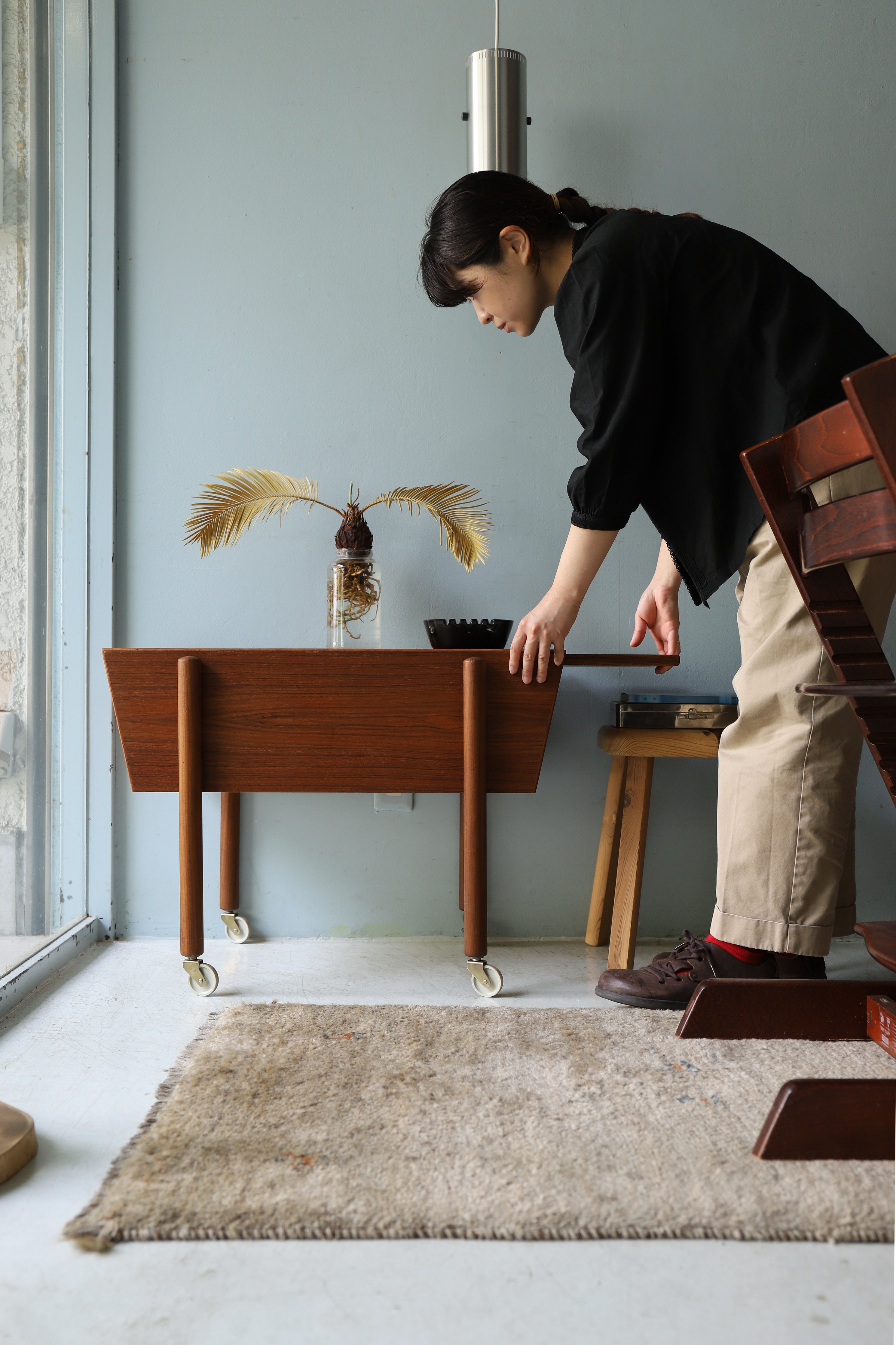 デンマークヴィンテージ ソーイングワゴン テーブル/Danish Vintage