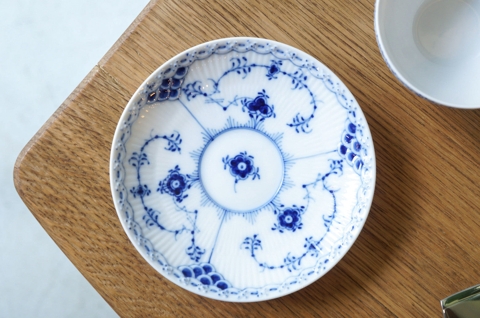 ロイヤルコペンハーゲン ブルーフルーテッド ハーフレース ティー