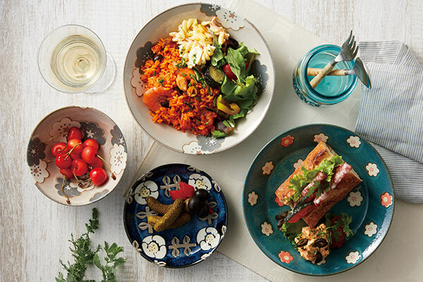 ノルディックフラワー パスタプレート 21cm | aito製作所 | 美濃焼