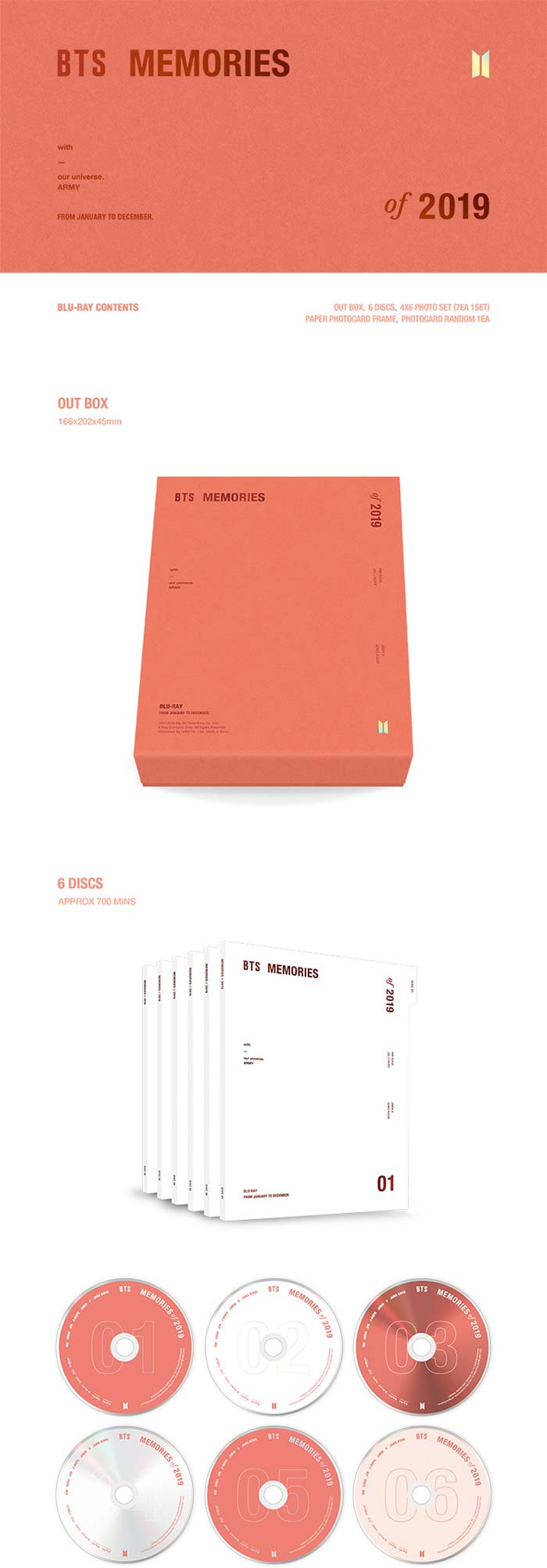 BTS - MEMORIES OF 2019 [BLU-RAY] - Baro7 Best Kpop Store