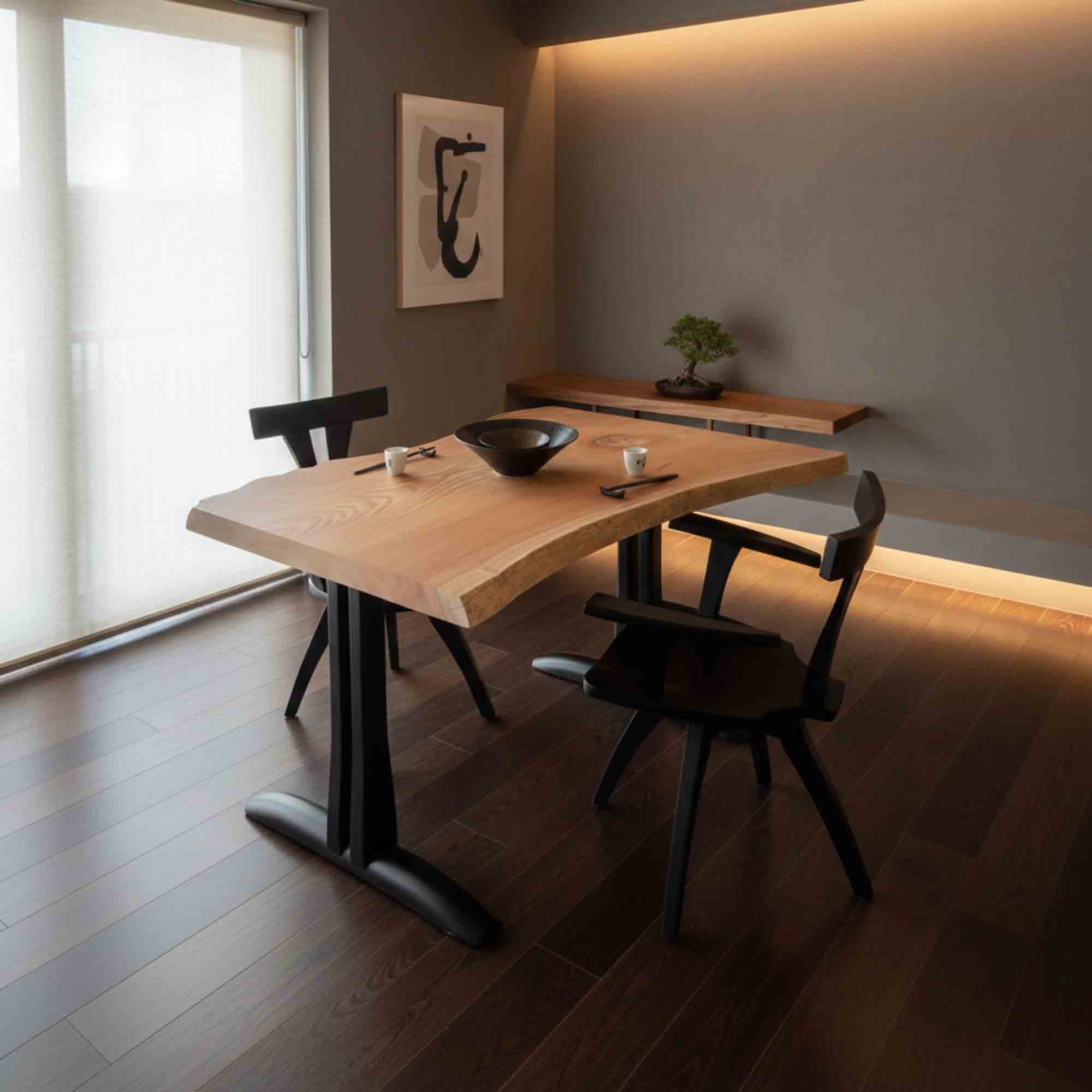 KIDOMEIMOKU 欅一枚板ダイニングテーブル｜120cm(4人掛け) – 【公式