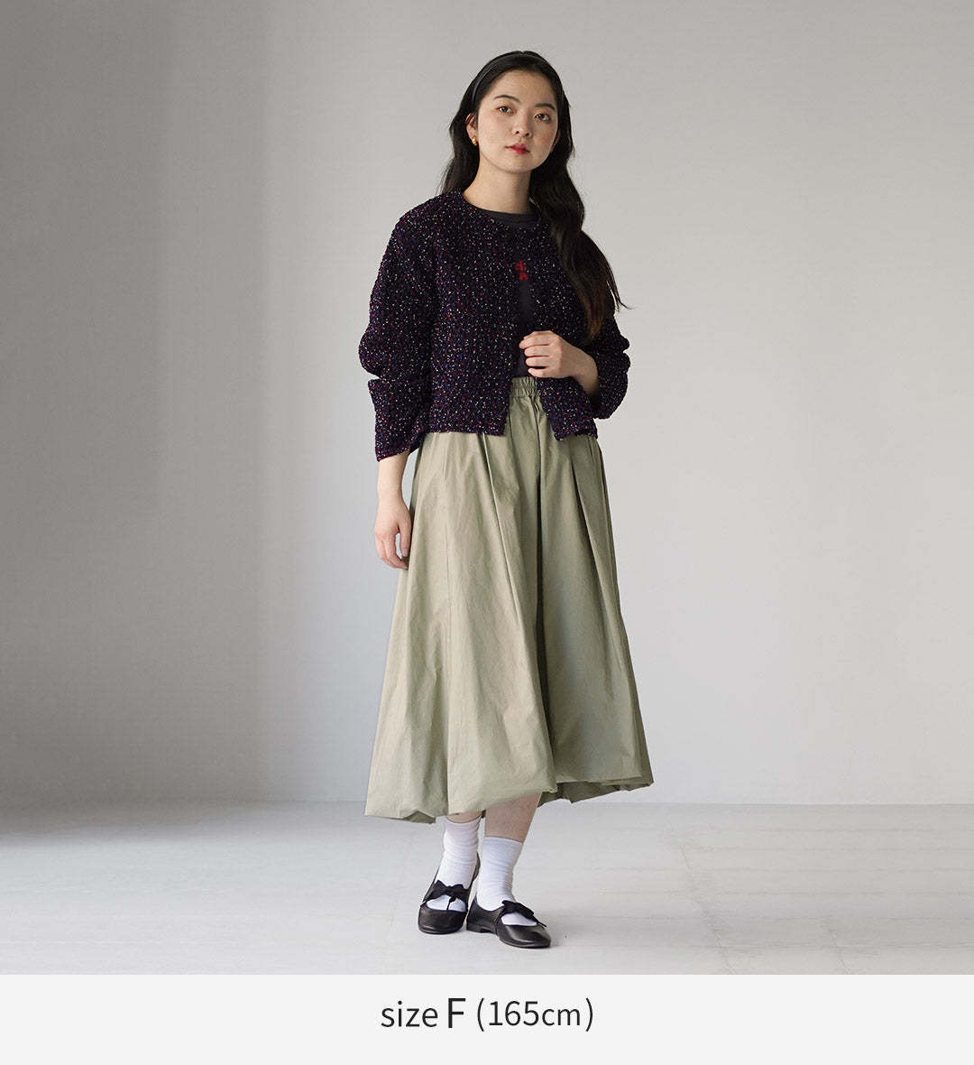 最新 MARK&LONAバルーンスカートMサイズ MIDIUMI（ミディウミ