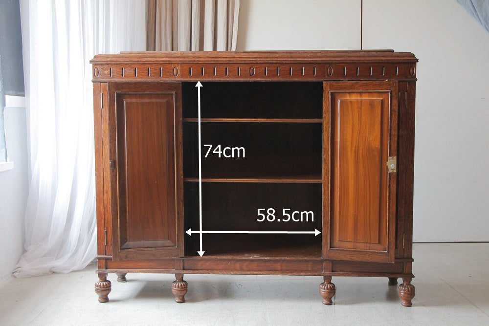 1930年代オーク材サイドボード（横幅138cm） イギリスアンティーク家具
