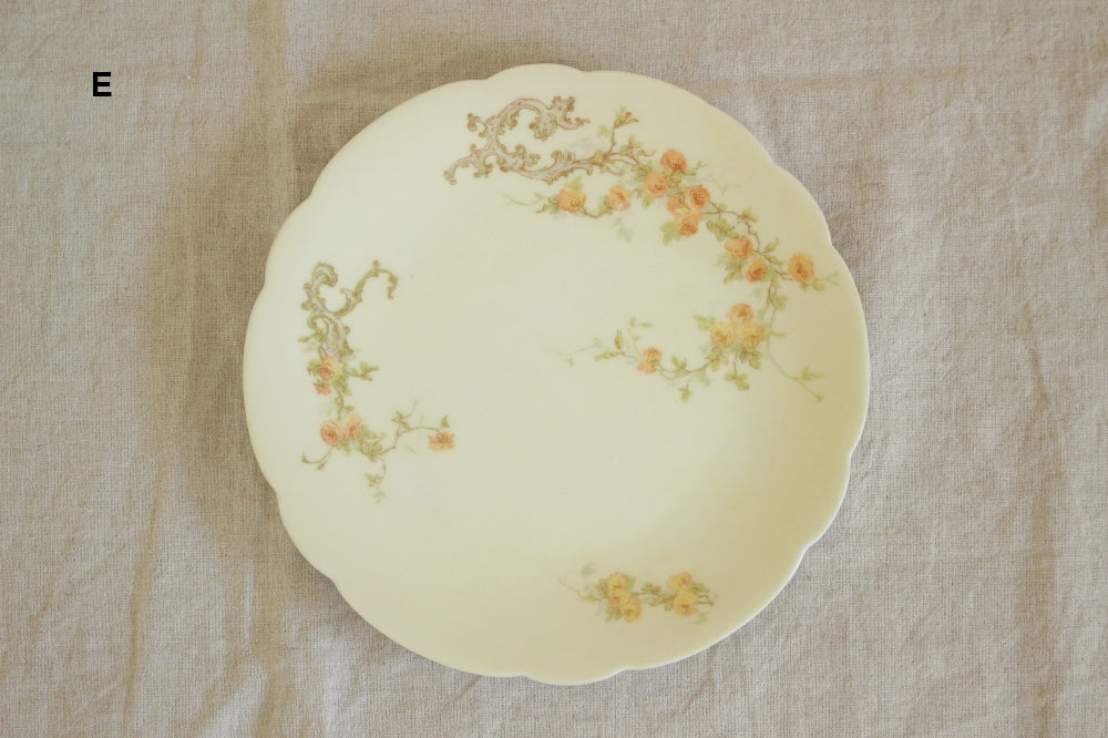 6枚あり！1900年代リモージュ焼き平皿（直径21.5cm） フランス