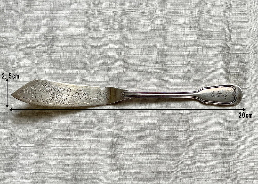 クリストフル社『F』のイニシャルが可愛いフィッシュナイフ イギリス