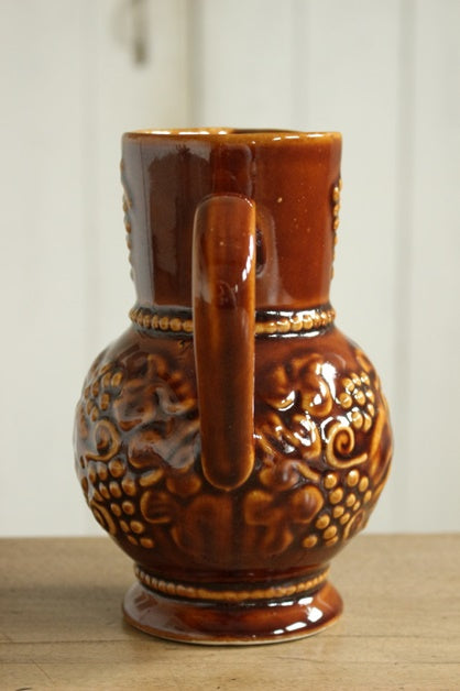 人気モチーフぶどうのワインジャグ（高さ17cm） フランスアンティーク