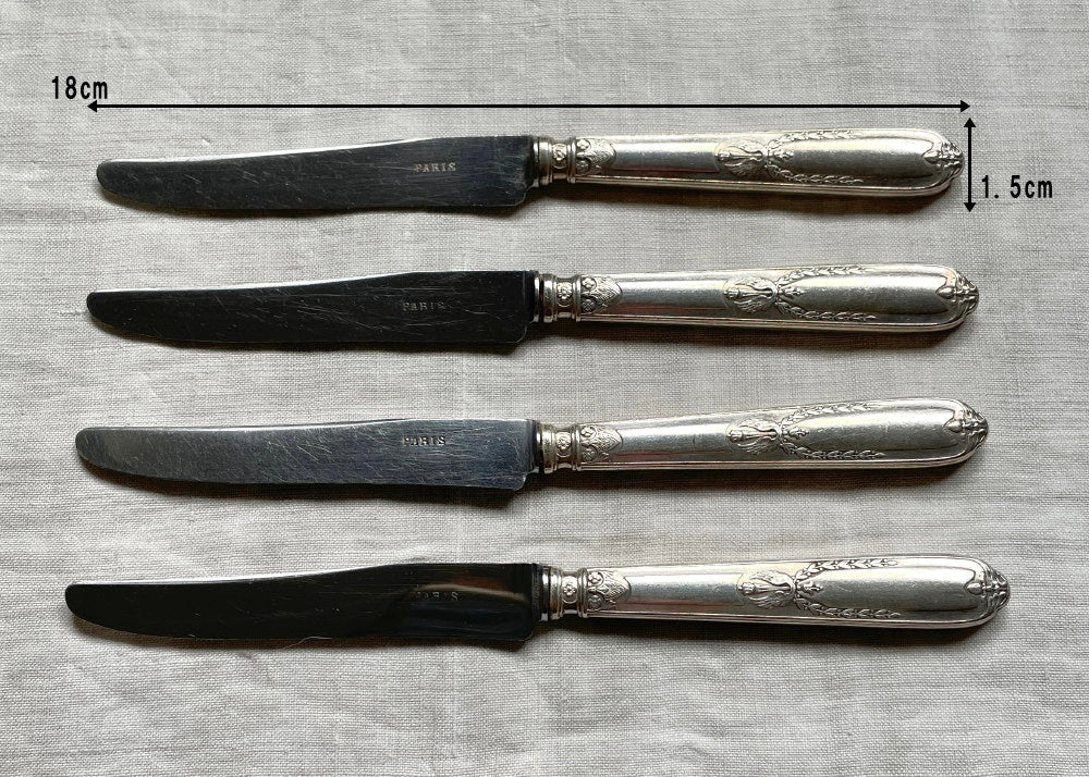 2本あり！PARIS刻印入りデザートナイフ フランスアンティーク
